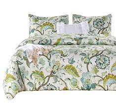 Mohap 3pcs bedspread coverlet set floral quilt bedding bedroom queen full size. Sexytown Floral Comforter Set Botanical Chartreuse Flowers Pattern Printed 100 Cotton Bedding Set With Soft Farmhouse Goals