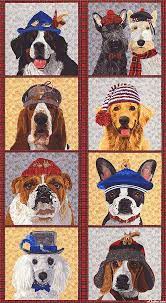 Ruff Life Dapper Dogs With Hats 24 X 44 Panel Dog Quilts Dapper Dogs Golden Retriever Quilt