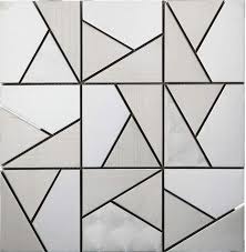 Make a mosaic (triangle tiles). 3d Stainless Steel Mosaic Tile Multi Shape Silver