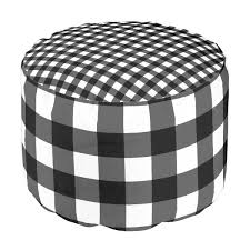 Black And White Buffalo Plaid Classroom Decor Black And White Buffalo Check Pouf Zazzle Com White Buffalo Black And White Baby Pouf