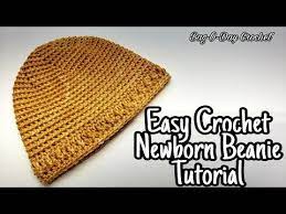 How To Crochet An Easy Newborn Beanie Hat Going Home In Style Bag O Day Crochet Tutorial 615 Youtube Crochet Tutorial Newborn Crochet Crochet Baby Hats