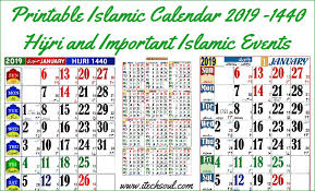 Hijri Calander 2019 Islamic Calendar Islamic Events Islam