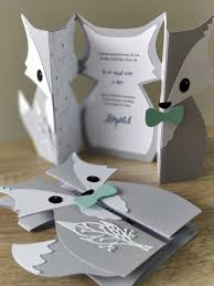 Faire Parts De Naissance Renard Scrapbooking Faire Part Naissance Faire Part Naissance Creatif Faire Part Fait Main