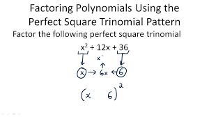 When the trinomial is in the form ax² + bx + c then it is said to be a perfect square, if and only if it meets the condition b² = 4ac. Factor Perfect Square Trinomials Ck 12 Foundation