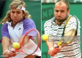 Nadal serves, agassi hits long, and it's. Pin En Tennis Hair