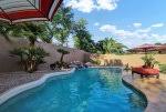The pools bond beams, when installed properly, ties horizontal steel with the vertical steel which runs down the walls to the floor. Pebble Pool Without Waterline Tile And Rolled Bond Beam Trouble Free Pool