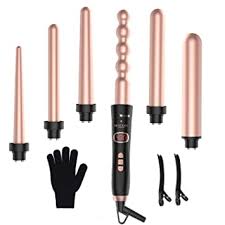 These curling wandsfit any budget. Amazon Com Bestope 6 In 1 Curling Iron Wand Set Curling Wand 0 5 1 25 Hair Curler Barrels Instant Heating Up Hair Wand With Lcd Temperature Adjustment Include Glove And 2 Hair Clips Beauty