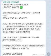 Auf rtl teil, die er schon nach wenigen tagen auf eigenen wunsch wieder verließ. Michael Wendler Verabschiedet Sich Von Telegram Blick