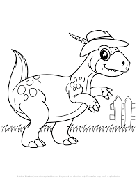 After coloring, this nice picture can be used as a poster in the room. Cute Dinosaur Coloring Pages For Kids Rainbow Printables