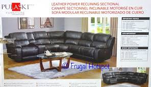 Costco Pulaski Furniture Leather Power Reclining Sectional 1 799 99 Reclining Sectional Pulaski Furniture Sectional Sofa With Recliner
