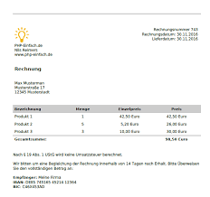 Dabei hat der verantwortungsvolle umgang mit den uns anvertrauten geldern für uns höchste priorität. Pdf Per Php Erstellen Pdf Rechnung Php Lernen
