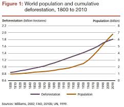 chart estimated deforestation by type of forest and time