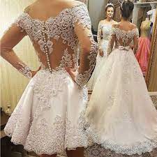 Cristais De Luxo Beading Corpete 2 Em 1 Vestidos De Casamento 2020 Pele Tule Destacavel Trem Vestido Noiva Mangas Compridas Apliques Vestidos Vestidos De Noiva In 2021 Wedding Dresses Dresses Bridal Ball Gown