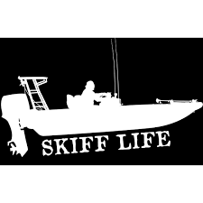 Flats Skiff Car Decal Boat Stickers