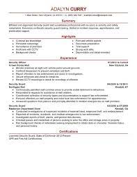 Successful in implementing effective security measures, achieving significant safety and security improvements. Security Guard Resume Examples Created By Pros Myperfectresume