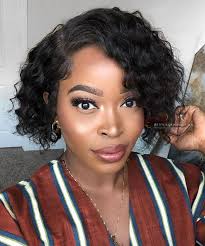 Chocolate brown locks are given a beautiful makeover with the use of sultry loose waves. Pre Plucked 13x6 Lace Frontal Wig Loose Wave Bob Hairstyle Bob022 Www Bestlacewigs Com