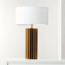 Leiden Brushed Brass Table Lamp Reviews Cb2 In 2020 Brass Table Lamps Table Lamp Modern Table Lamp