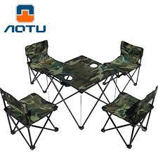 93 15us 4 chairs 1 table camouflage outdoor ultralight portable folding tables and chairs fishing chair camping picnic beach chair picnic beach beach campc fishing chair folding table desk outdoor folding table