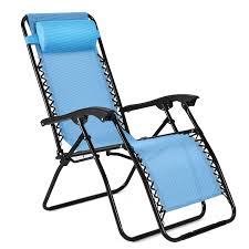 This zero gravity lounger is made with a steel frame and polyester fabric. Zero Gravity Chair Anti Gravity Outdoor Lounge Patio Folding Reclining Chair And Textilene Seat With Footrest Adjustable Pillow For Yard Beach Camping Garden Pool Lawn Deck Sky Blue Walmart Com