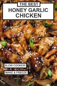 Easy Slow Cooker Honey Garlic Chicken Chef Savvy Recipe Crockpot Recipes Slow Cooker Honey Garlic Chicken Garlic Chicken