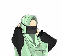 Masker gas bayangan hitam gambar vektor gratis di pixabay. Ga Dibolehin Pake Cadar Ya Udah Dibiasaiin Pake Masker Dulu Uhkti I Love Hijab Hfz Kartun Gambar Kartun Gambar