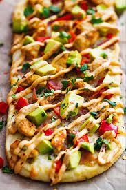 California Chicken Flatbread With Chipotle Ranch Chicken Flatbread Easy Flatbread Recipes Recipes