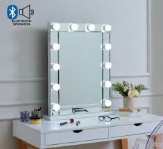Make up & vanity mirror with lights. Hollywood Mirrors In Black Crush Silver Crush And Minx Champagne Crush Velvet Floor Standing Or Dressing Table Too