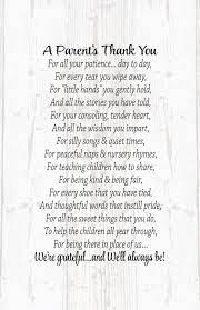 Check spelling or type a new query. A Mother S Thank You Daycare Provider Babysitter Nanny Wood Sign Or Canvas Chri Daycare Teacher Gifts Preschool Teacher Gifts Teacher Appreciation Poems