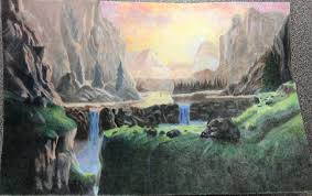 Au beginners castell classes colored copic crayon dessin dibujo draw drawing easy faber ideas koh lápiz landscape landscapes magic markers noor online pencil pencils pens raja simple video link: Waterfall Beautiful Landscape Drawing With Pencil Colour