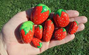 Bemalte Steine Erdbeere Easter Eggs Diy Easter