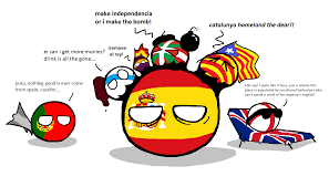 Portugal to spain by trains. Countryballs