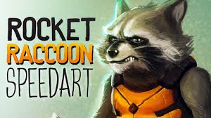 Seu nome e trejeitos são um aceno para a canção rocky raccoon, dos beatles, de 1968.1ele aparece como um membro proeminente da equipe de. Rocket Raccoon Speedart Guardioes Da Galaxia Youtube