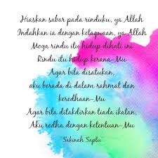 Padahal allah sama sekali tidak termudzarati dengan. Agar Bila Ditakdirkan Tiada Ikatan Aku Redha Dengan Ketentuan Mu Positive Inspiration Words Murakami Quotes