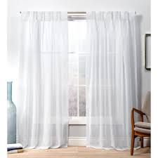 Shop for white french pleat curtains online at target. Exclusive Home Penny Sheer Pinch Pleat Curtain Panel Pair Walmart Com Walmart Com