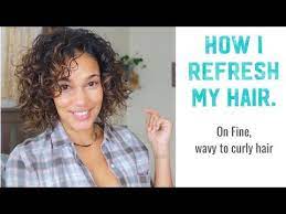 How I Refresh My Curls Fine Wavy To Curly Hair Youtube Wavy Curly Hair Fine Curly Hair Refresh Curls