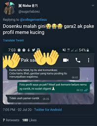 Mahukan foto profil yang paling menarik dan bergaya untuk akaun fb atau wa anda? 9 Chat Kocak Dosen Yang Salah Fokus Dengan Foto Profil Mahasiswanya