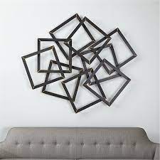Shop Multi Squares Metal Wall Decor Raw Steel Square Frames Scatter In Dynamic Array In This Sta Square Wall Art Decorative Wall Sculpture Outdoor Wall Decor