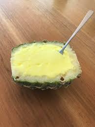The island way sorbet at costco serving size is 1 fruit shell sorbet. My Pineapple Icecream Comes In A Real Pineapple Mildlyinteresting