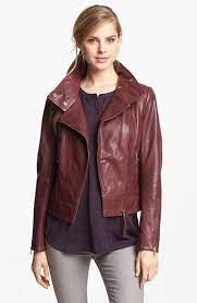 Mackage Crop Leather Moto Jacket Nordstrom Leather Jacket Burgundy Fashion Street Style Chic