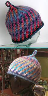 Knitting Pattern For Easy 2 Color Hat Knitting Hat Knitting Patterns Beanie Knitting Patterns Free