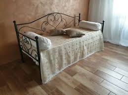 Camere, camerette per bambini, soggiorni, divani in pelle, cucine e tanto altro. Divano Letto In Ferro Battuto Con Doghe Sogno Antracite Ebay