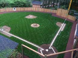 Dick's backyard wrigley field wiffle ball stadium measures 65 feet from home plate to a short porch at the. Backyard Wiffle Ball Field Baseballcap