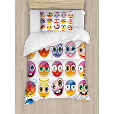 🛍️more than 139 emoji bed in a bag twin at pleasant prices up to 6 usd ✔️fast and free worldwide shipping! Ambesonne Emoji Rainbow Colored Cartoon Duvet Cover Set Wayfair