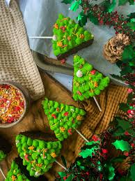 Decorated Christmas Brownie Trees