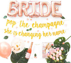 Hen party decorations bachelorette party decorations bachlorette party ideas diy hens party themes classy bachelorette party bachelorette games bachelorette weekend bachelorette. Amazon Com Bachelorette Party Decorations Kit Bridal Shower Supplies Bride To Be Sash Ring Foil Rose Balloons Glitter Banner Pop The Champagne She Is Changing Her Name Gold Home Kitchen