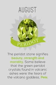 Peridot Birth Stones Chart Birthstones By Month August Birth Stone