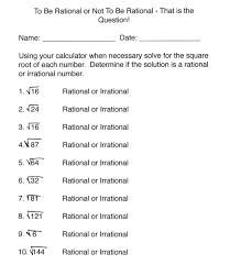 The irrational numbers together with the rational numbers. Rational And Irrational Numbers Worksheet With Answers Worksheet List