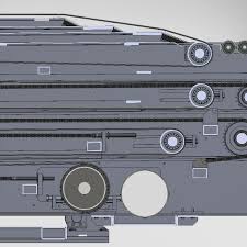3d Design Of Four Section Telescopic Belt Loading Conveyor In 2020 Conveyor Mechanical Design Telescope