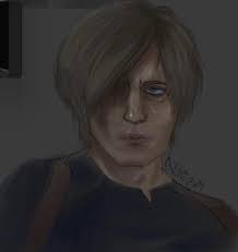 Recent portrait my kid did of Leon. (They don't like it, but I think it's  awesome) : r/residentevil4