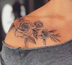 Some rose tattoos are being combined with names, quotes and other designs in order to have a personal touch. Small Rose Tattoo On The Shoulder Novocom Top